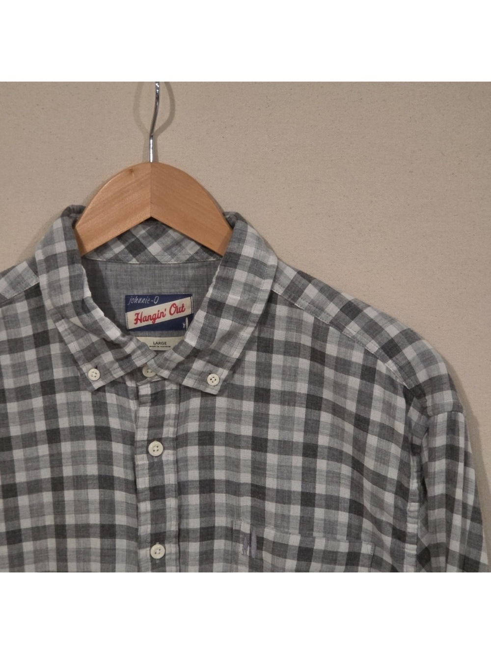 Johnnie-O Hangin Out Double Cloth Button Down L